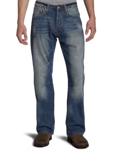 Ed Hardy Men's White Leather Skull Rose Jeans