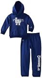 MLB Toddler Los Angeles Dodgers Fleece Crew & Pant Set (Western Blue, 2T)
