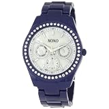 XOXO Womens XO5299A Rhinestone Accent Dark Blu