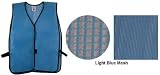 Light Blue PVC Coated Plain Mesh Vests