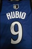 Ricky Rubio Autographed/Hand Signed Minnesota Timberwolves Jersey