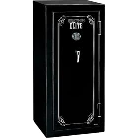 Stack - On Elite 24 Gun Fire Resistant Safe with Electronic Lock Brown