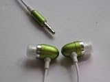 SNY Aluminum Noise-Canceling Earphones for Apple iPod nano 4G, iPhone and other iPods, Green
