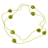 Emerald Green Hearts Beaded Long Collar Necklace