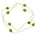 Emerald Green Hearts Beaded Long Collar Necklace