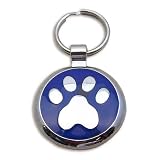 Pet ID Tag - Paw Print Jewelry Tag - Custom engraved cat and dog ID tags. Jewelry that ensures pet safety.