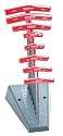 Bondhus 13189 Set of 8 Balldriver and Hex T-handles with Stand, sizes 2-10mm