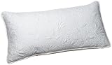Royal Sateen Julienne 10-inch by 20-inch Boudoir Pillow, White