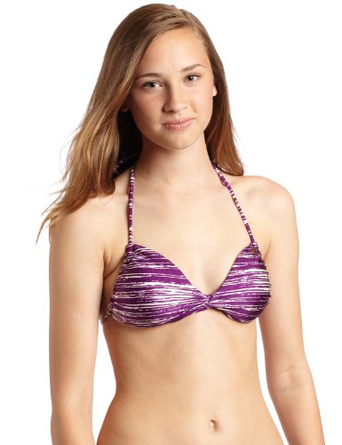 Volcom Juniors Tribal Play Side Slide Swimwear, Eggplant, Small Volcom Juniors Tribal Play Side Slide Swimwear, Eggplant, Small