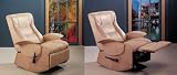 Tan Microfiber Fabric Rocker Recliner Arm Chair
