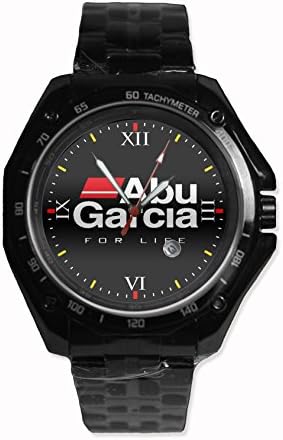 Custom NEW ABU Garcia Reels Accessories Logo Sport Black Metal Steel Watch