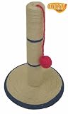 PET CAT SCRATCHING POST WITH BALL KITTEN TOY PLAY CLAWS