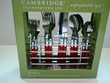 Cambridge Silversmiths Glee Red Unforgettable Style, 20 Piece Flatware Set with Bonus Oval Flatware Caddy Cambridge Silversmiths Glee Red Unforgettable Style, 20 Piece Flatware Set with Bonus Oval Flatware Caddy