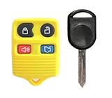 2005-2009 Mercury Mariner 4 Four Button Keyless Entry Remote (FREE Programming Included) & Transponder Chip Ignition Key (Must Have 2 Working Keys)- UNIQUE VELOCITY YELLOW COLOR !