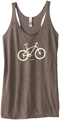 Pedal Pushers Club Women's Mountain Tank Top, Medium, Tri-Blend Espresso