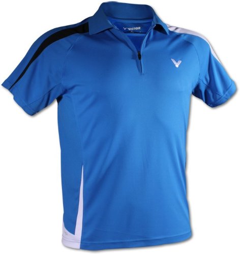 VICTOR Uni Polo-Shirt 6602, blau/wei&szlig;/schwarz, L, 660/2/7 Preisvergleich
