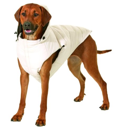 Karlie 17150 Wendeweste f&uuml;r Hunde, mit Kapuze oliv/beige, 26 cm