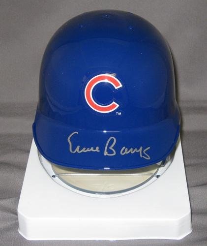 Ernie Banks Autographed Chicago Cubs Mini Helmet - Autographed MLB Helmets and Hats