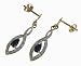 9ct Yellow Gold Ladies Diamond and Sapphire Earrings