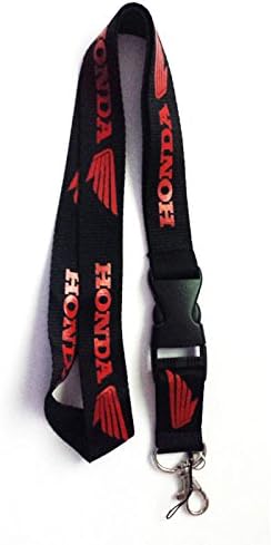Honda Motorcycle Red Lanyard Keychain For ID / Cellphone Holder Snap Buckle