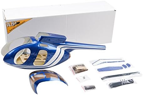 Rusheli FRP Hughe 500E 450EP Body, Blue/White