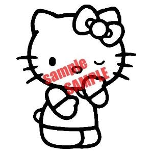 HELLO KITTY WINKING VINYL DECAL STICKER