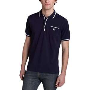 41ZjapmbVZL. AA300  Fred Perry Mens Polo in Carbon Blue