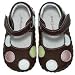 Pediped Originals *Giselle -- Choc Brown W/ Dots * Soft Leather-Soled Shoes! MEDIUM (US size: 5-5.5 / 12-18 months / EU Size 20)