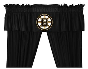 Boston Bruins Window Treatments Valance and Drapes