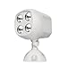 ICOCO LED Motion Sensor Light 4 LEDs 600 Lumens Battery Powered Ultra Bright Outdoor Spotlight Wireless Warm White (White)