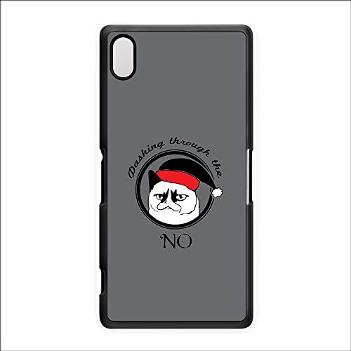 Grumpy Cat Dashing Through The NO Black Hard Plastic Case Snap-On Protective Back Cover for Sony® Xperia Z2 by Chargrilled + FREE Crystal Clear Screen Protector