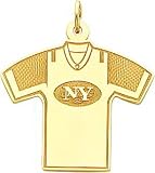 14K Gold NFL New York Jets Football Jersey Charm