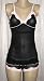 Mary Green Black w/ Pink Lace Trim Cami & Boy Short Set!
