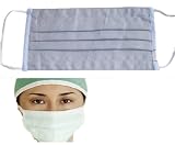 RF Radiation Shielding Respirator, 50% Silver Blend Fabric with Cotton Lining, Color Blue/Gray, Effective Shielding Againsts RF Radiation 8901220