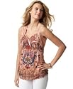 One World Allover Mesh Tank in Bonsai Henna Print