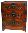 Asian Home D&eacute;cor - 26" Japanese Design Three Drawer End Table Nightstand Tansu Chest #TS103
