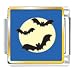 Jewelry : Bats And A Full Moon Italian Charms Bracelet Link