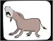 Decorated Mouse Pad with crying, donkey, braying, cartoons, cartoon, animal