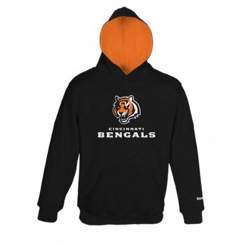 NFL Boys' Cincinnati Bengals Sportsman Fleece Hoodie - R18C4P25 (Black, Large)