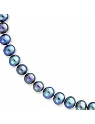 Genuine 14K Yellow Gold 7.5-8mm Black Freshwater Cultured Pearl Bracelet 7.5 Inches 100% Satisfaction Guaranteed.