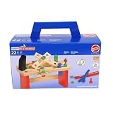 Rossberg 28402 - Holz Werkbank 24 cm mit Werkzeug, Schrauben und Bauelementenvon "HEROS"