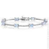 STUDIO 925: *BRADFORD BLUE TOPAZ CZ BRACELET*