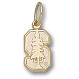 Stanford University S Tree 3/8 Pendant (14kt)