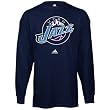 adidas Utah Jazz Navy Blue Primary Logo Long Sleeve T-shirt
