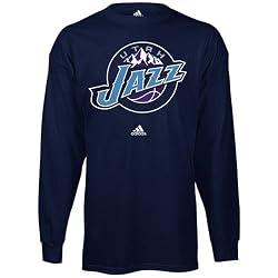 adidas Utah Jazz Navy Blue Primary Logo Long Sleeve T-shirt