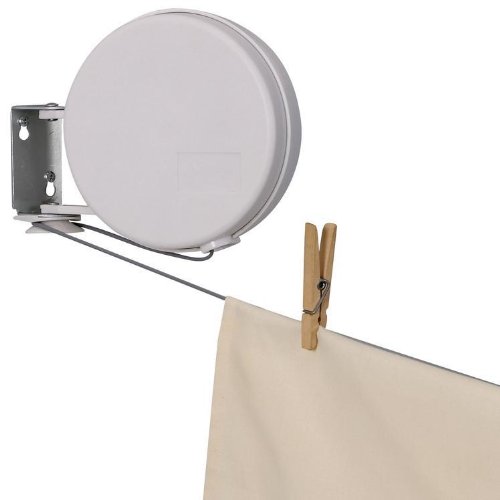 Retractable Clothes Line Reel Dryer Wall Mounting Bracket Eye Hook Hanging Home eBay