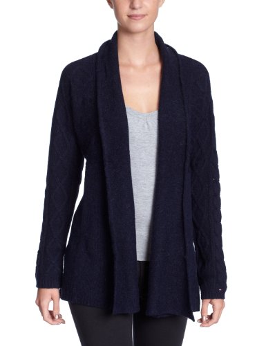 Tommy Hilfiger Damen Strickjacke  1M87602108 / FAIRMONT CABLE CARDI, Gr. 36 (S), Blau (MID Preisvergleich