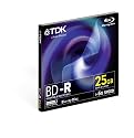 TDK BD-R25JC6EB BD-R 6x 25GB Blu-ray Disc Jewel Case