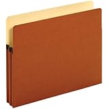 Globe-Weis Standard File Pockets, 1.75-Inch Expansion, Letter Size, Brown, 25 Pockets Per Box (63214)