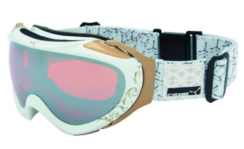 Cebe Uni Skibrille Crux, white / gold orange flash miror, M, 1561B784M